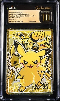 CGC10 PSA10 以上　くま　3rd BLACK LABEL CGC 10 PRISTINE AUTO 10 MSING Sig. Pikachu Generations