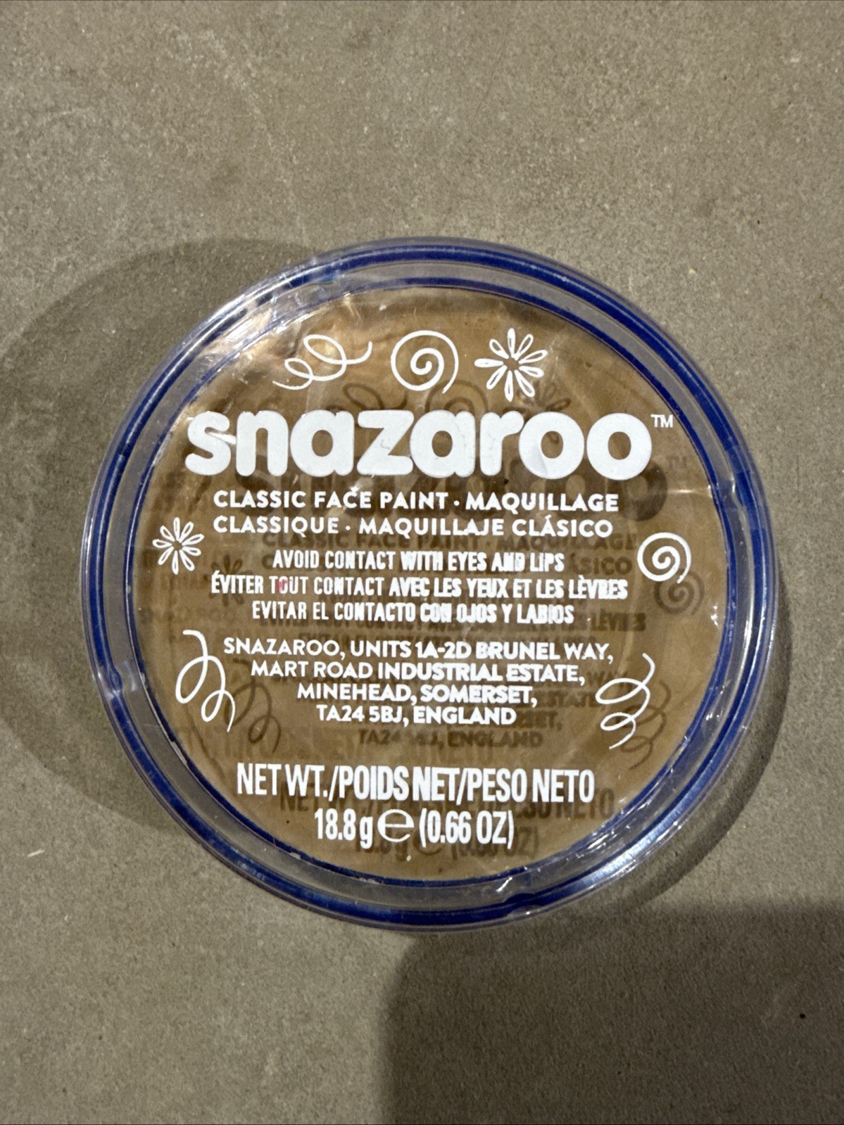 Pintura facial y corporal Snazaroo 18 ml colores clásicos