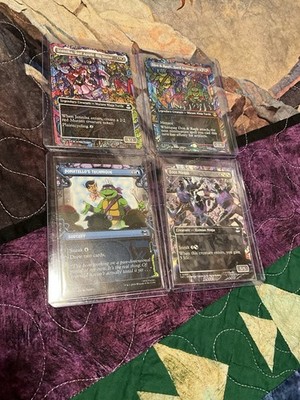 4 Lot Mtg Tmnt Turtles 3 Scene Cards 1 Showcase Uncommon Non Foils