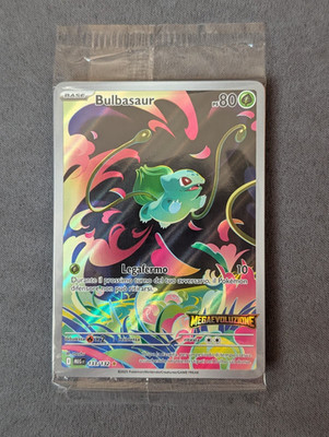 Pokemon Karte Bulbasaur 133/132 Stamped Megaevolution MEG Holo Rare ITA SEALED