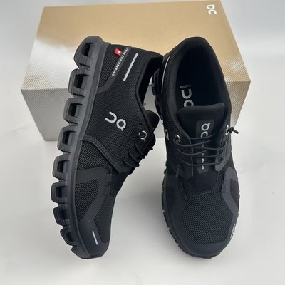 On Cloud 6 Women s Black Lace-Up Low Top Running Shoes Sizes 6-9.5