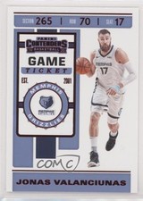2019-20 Panini Contenders Game Ticket Red Jonas Valanciunas #48 1u6