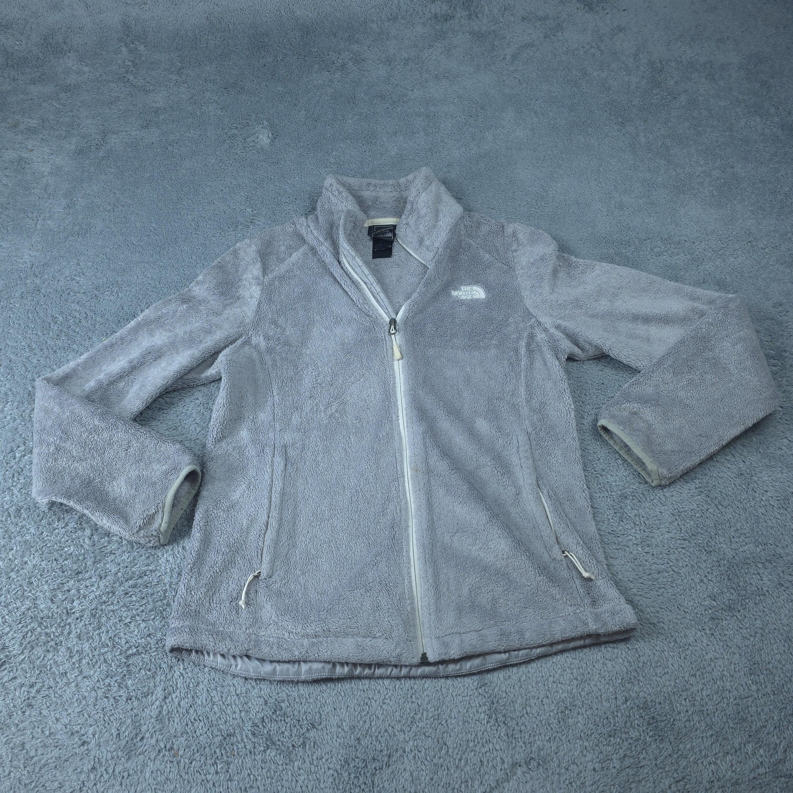 The North Face Jacket Womens Medium Gray Osito Fleece Full Zip Soft High Pile