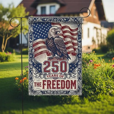 3D Garden Flag Patriotic Vintage Eagle American Yard Sign Freedom Decor