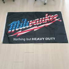 Milwaukee Tools Flag Banner 3X5Ft USA Flag Car Repair Garage Man Cave Decoration