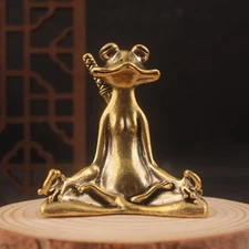 5CM Retro Brass Frog, Small Statue Cut Desktop Ornament Animal Figurines