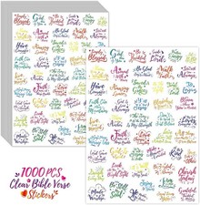 1000 Pcs Bible Verse Stickers Inspirational Christian Decals Religious Labels