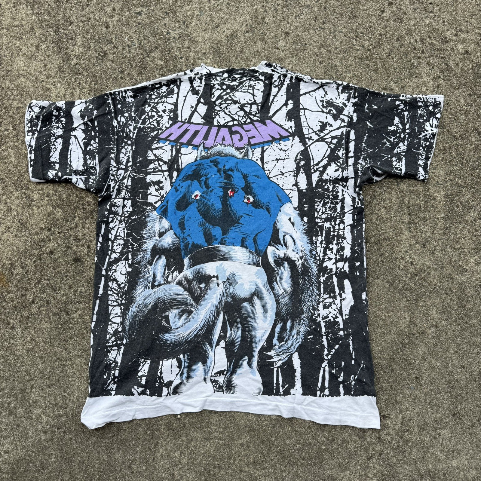 Rare Vintage 1993 Megalith AOP Continuity Comics T Shirt Mens Size XL image 5