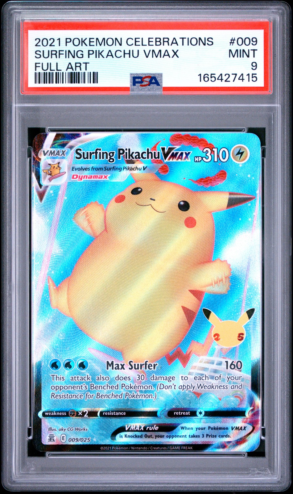 Surfing Pikachu VMAX #9
