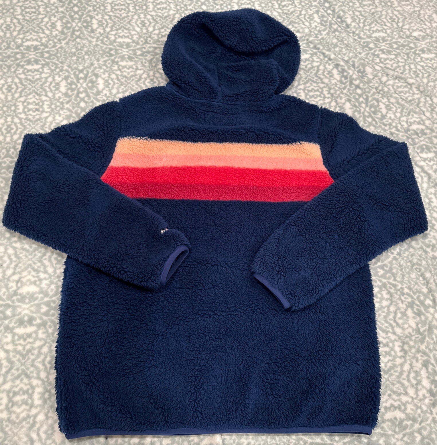 Chubbies Hoodie Men’s Size Small Blue Deep Pile Sherpa Fleece Sweater Pullover