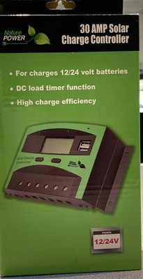 Nature Power 30A 12/24V Solar Charge Controller W/Display (CLN073857)