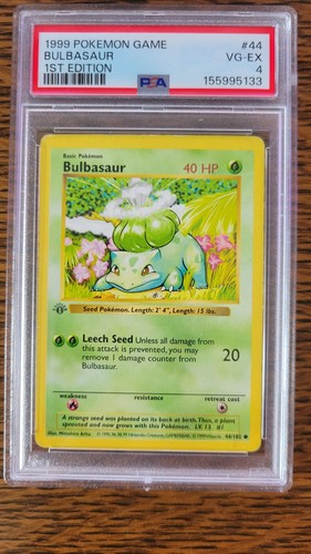 Bulbasaur (1st Edition) graded PSA 4 for sale on eBay