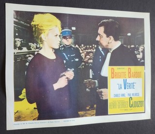 Vintage Original Lobby Card Brigitte Bardot "La Verite" "The Truth" 1960s