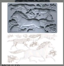 Iron Orchid Design Horse  Hound 6x10 IOD Mould New in Package