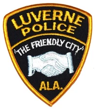 LUVERNE ALABAMA AL Police Patch THE FRIENDLY CITY HANDSHAKE 2N