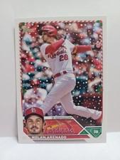 NOLAN ARENADO 2023 Topps Holiday SP Image Variation Candy Cane Bat Knob #H170
