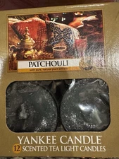 RARE Yankee Candle Box Of a PATCHOULI Tea Lights!  Only 2 Others On eBay!