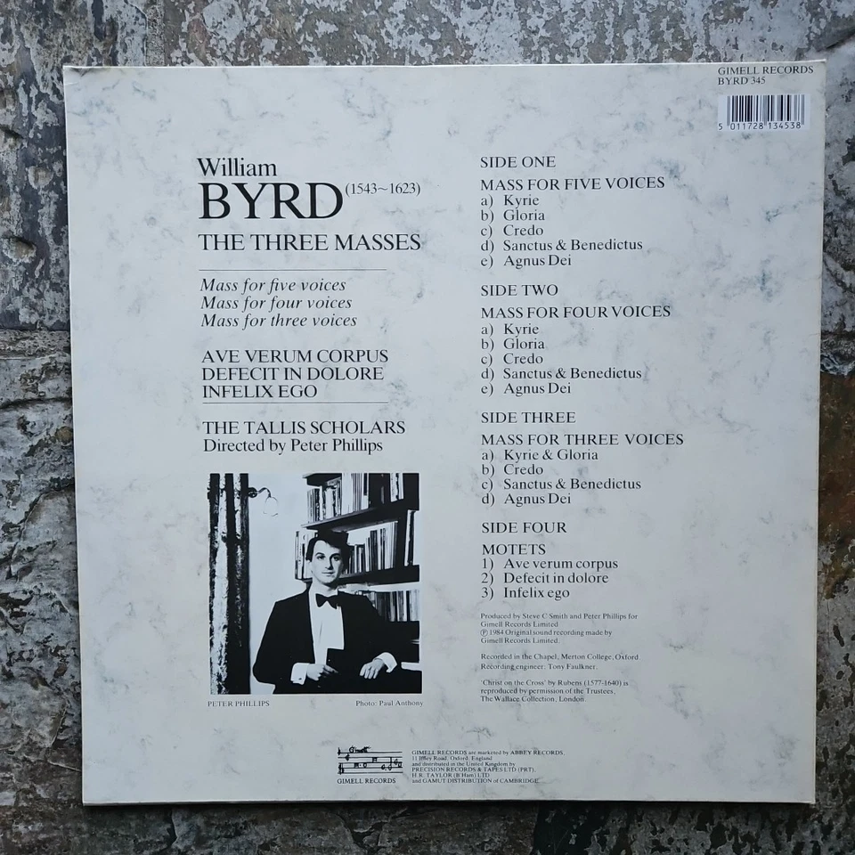 Byrd: The Three Masses - Tallis Scholars GIMELL LP Vinyl Mint - English Choral - Image 2 of 2