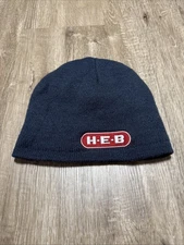 HEB Grocery Store H-E-B Logo Worker Employee Winter Beanie Skull Hat Cap Navy