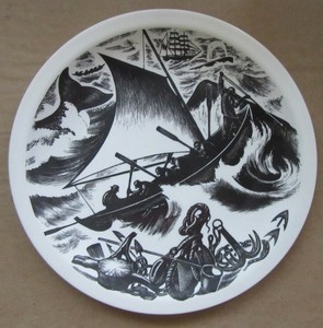 Wedgwood WHALING New England Industries 10 1/2” Plate Clare Leighton
