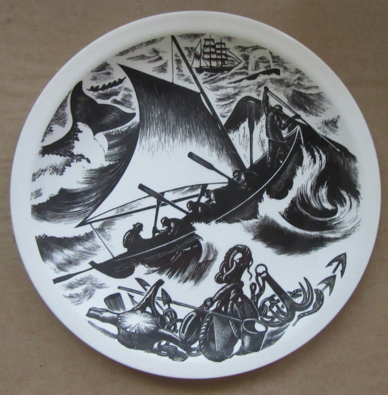 Wedgwood WHALING New England Industries 10 1/2” Plate Clare Leighton