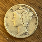 1944-D Mercury Dime VF Denver Winged Liberty WWII Era 90% Silver US Coin