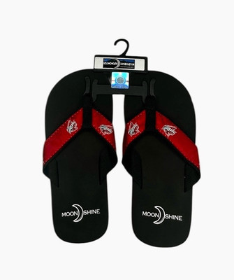 Iowa State Flip Flops Women's 7/8 NCAA Red Black Thong Sandals NWT Collegiate