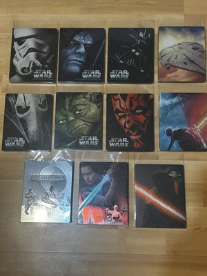 Star Wars Blu Ray Steelbook Collection 11 Filme WIE NEU