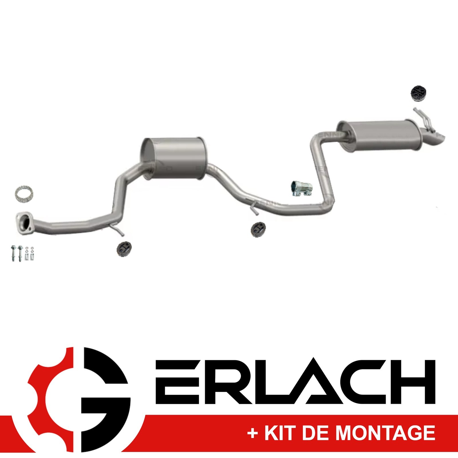 Silencieux arrière échappement compatible Toyota Auris break 1.6 pot terminal pièce 9126