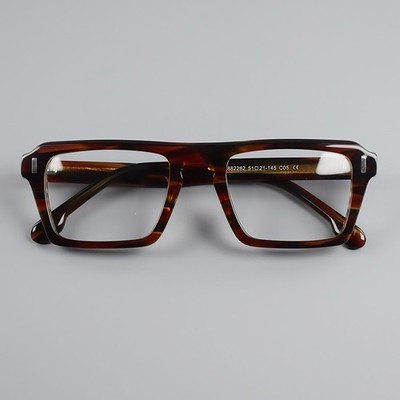 Large Frame Fashion Square Acetate Eyeglasses Frame Men Women Glasses