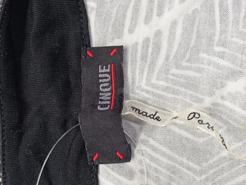 CINQUE Abito Casual Donna Nero Bianco Grafico (IT 40, EU 36) - Foto 3 di 5