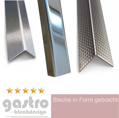 Winkel aus Edelstahl Kantenschutz Kantenprofil Wandschutz 2000 mm Kantenleisten