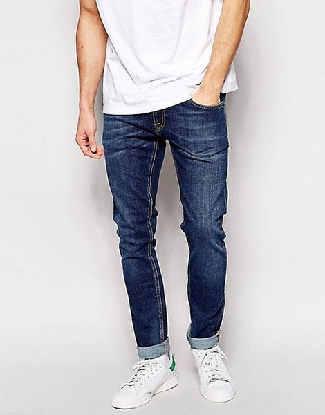 Men Nudie Jeans Jeans Navy Cotton 30