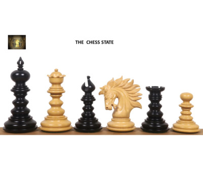 4.3  Luxury Savano Series Staunton Chess Pieces Only Set- Ebony Wood