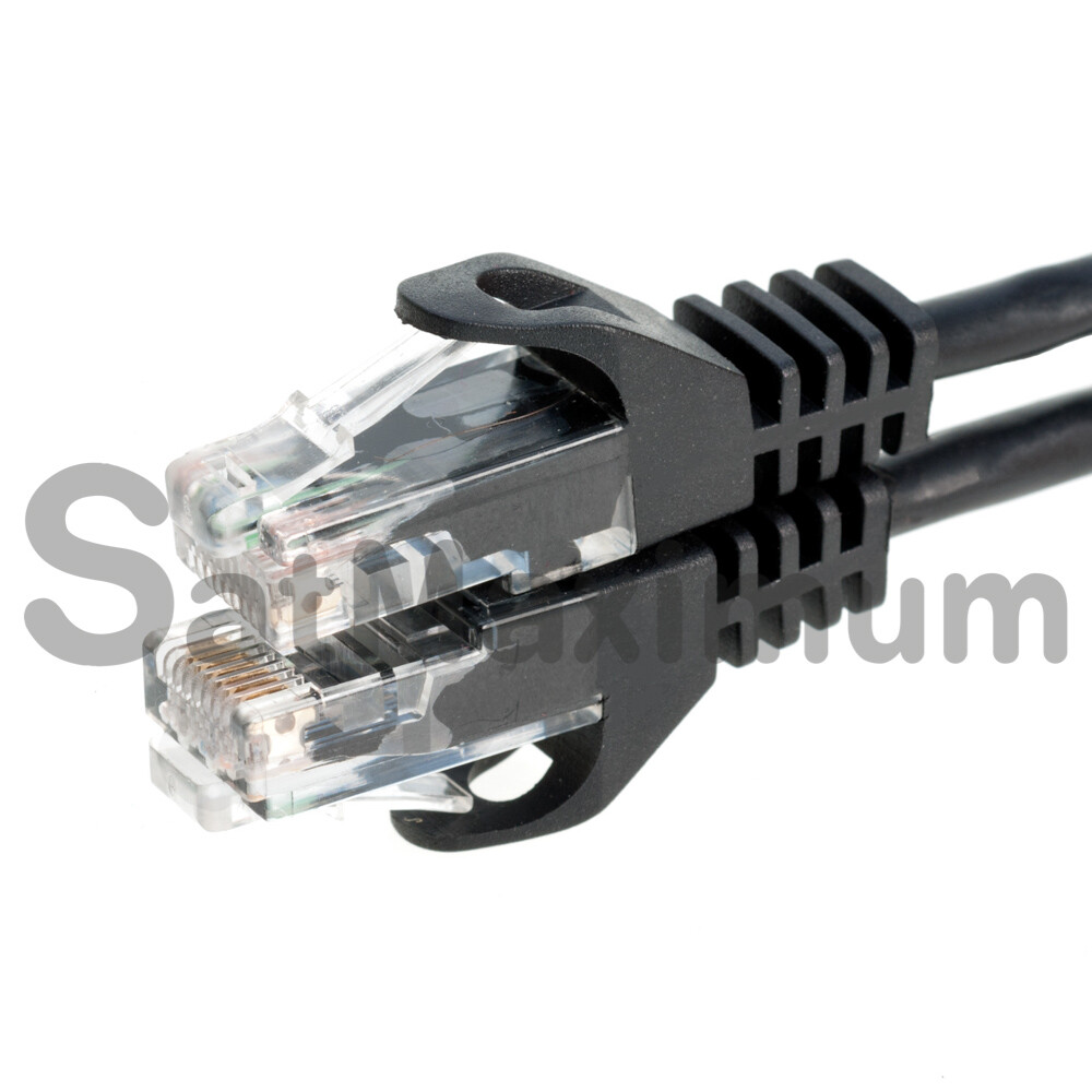 Black CAT6 Ethernet Cable Multipack - 25FT To 200FT Lengths, RJ45 Patch Cables For Network