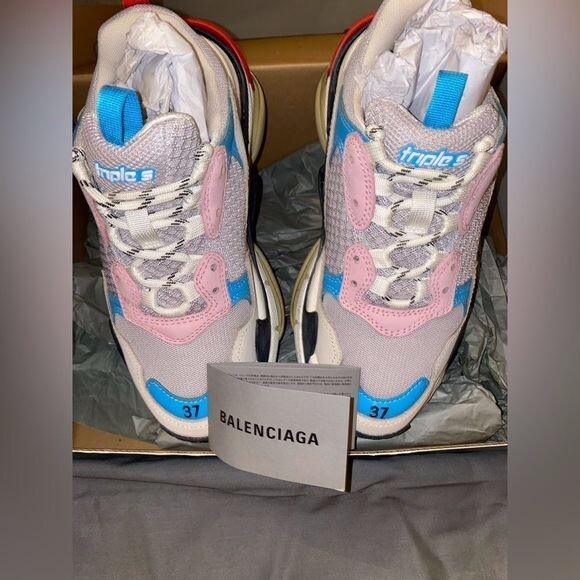 balenciaga triple s 37 white/blue/pink | eBay balenciaga triple s 37 white/blue/pink | eBay