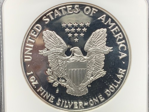 1987 S $1 AMERICAN SILVER PROOF EAGLE 1 oz .999 NCG PF69 ULTRA CAMEO - Picture 4 of 4
