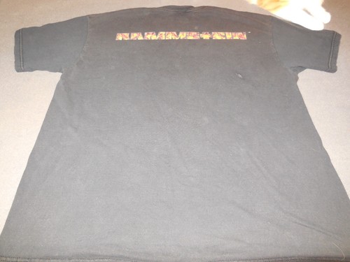AW9 RAMMSTEIN Vintage T shirt BURNING MAN 90S METAL GUC 22 x 29 Sz L Thrashed - Picture 7 of 9