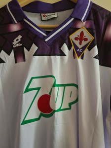 Mens Large Fiorentina Away Lotto 7up Retro Rui Costa Football Shirt UK Seller | eBay