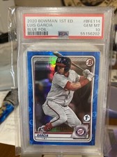 PSA 10 SP 2020 Bowman 1st Edition Blue Foil /150 Luis Garcia #BFE-114 Nationals