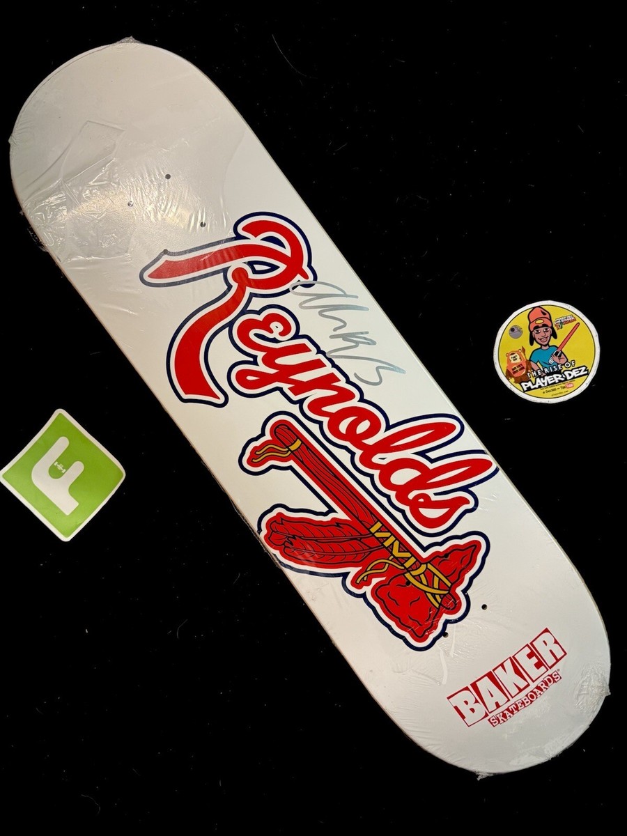 SUPER RARE SIGNED Andrew Reynolds ATL Braves A Baker Skateboard