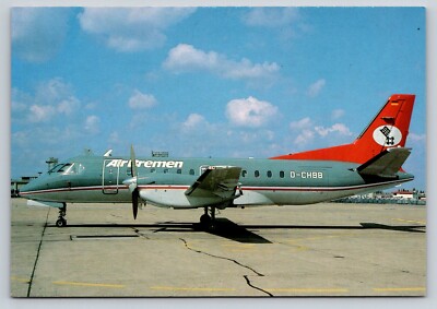 AIR  BREMEN   Saab 340A   4x6 Postcard
