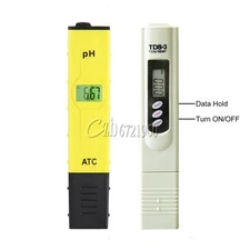 TDS Tester + Digital Ph Meter Aquarium Pool Hydroponic Water Monitor 0-9999 PPM