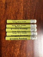 Vtg. PARKER/Eversharp 12 Pc Black Soft Long Thin Pencil Lead 887-005M (5 Tubes)