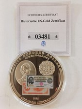 USA 500 Dollar Gedenkm&uuml;nze US-Gold Zertifikat,  vergoldet, (M139)
