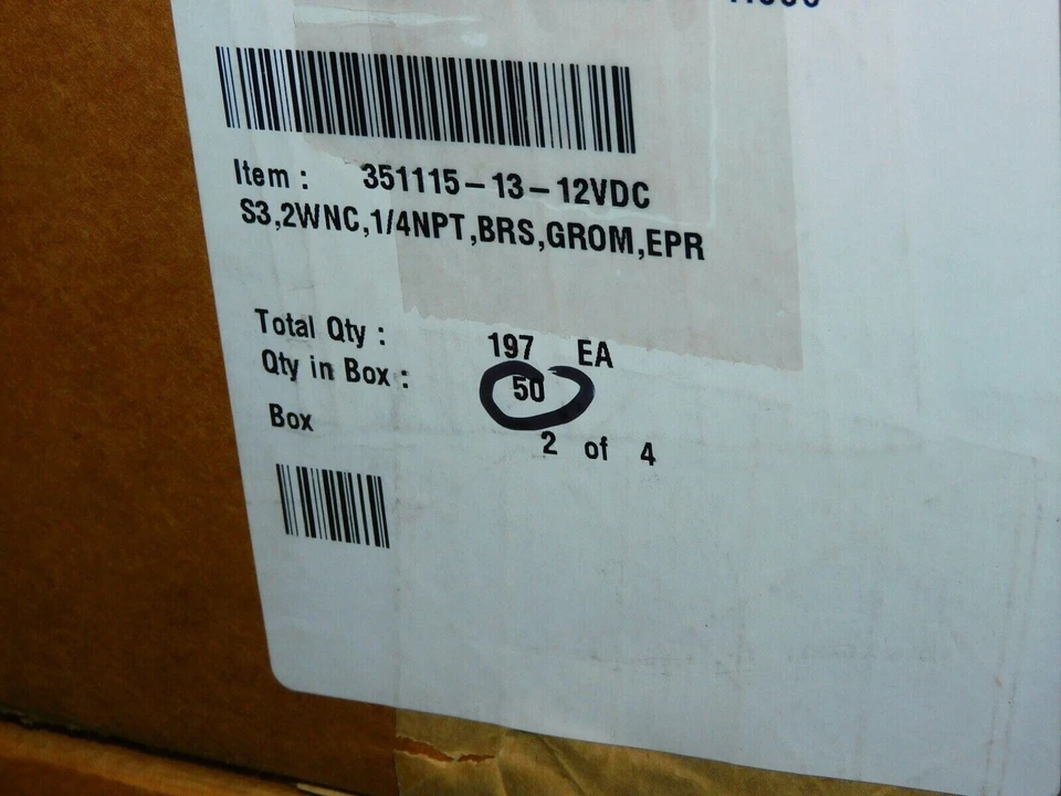 Norgren 351115-13 S3 2WNC KIP Solenoid Valve 1/4NPT Grom EPR 12VDC NEW - Image 4 of 4