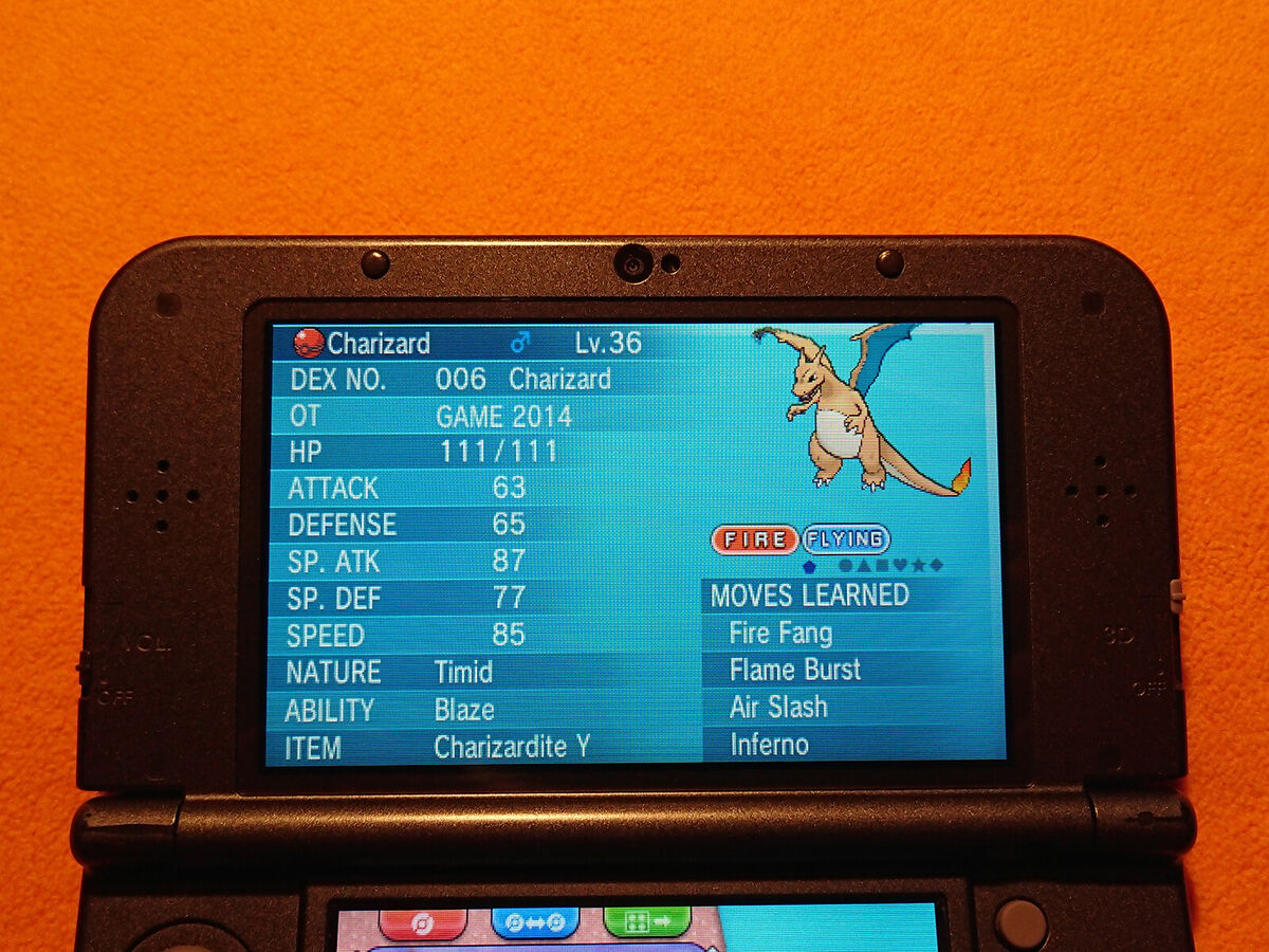 Pokemon Event Game2014 Charizard (For XY ORAS Omega Ruby Alpha Sapphire /  Home)