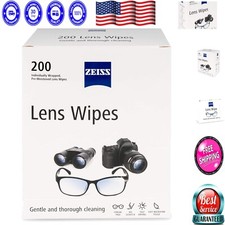 Effective 200 Count Lens Cleaning Wipes - Safe for All Lens Types, Streak-Free