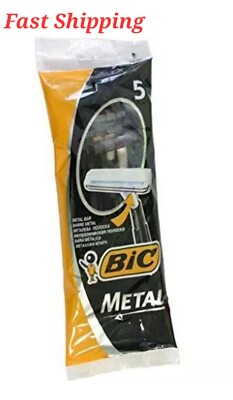 Bic Metal Men's Disposable Shaving Razors, 5-Count