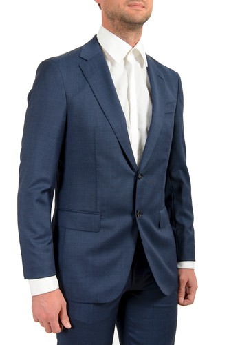 Hugo Boss Men's "F-Jacksen2/Lane2" Regular Fit Blue 100% Wool Two Button Suit - 第 5/12 張圖片